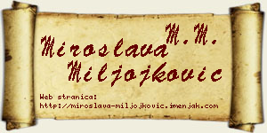Miroslava Miljojković vizit kartica